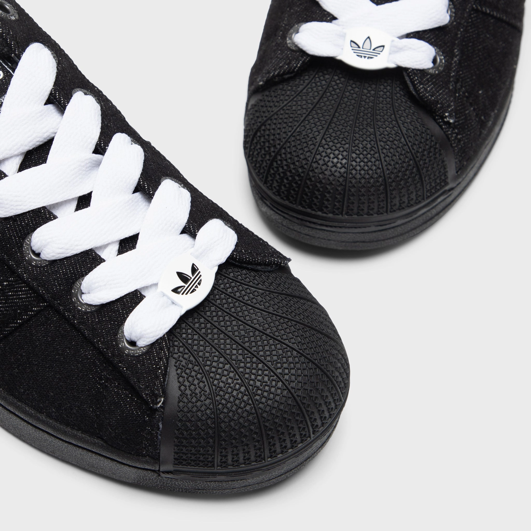 adidas Superstar II Black / Black - White Knit Fabric Design Thermoforming Technology