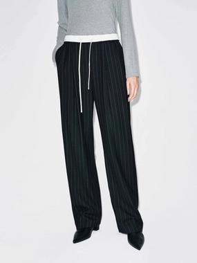 Pinstripe Drawstring Trousers Chill Style