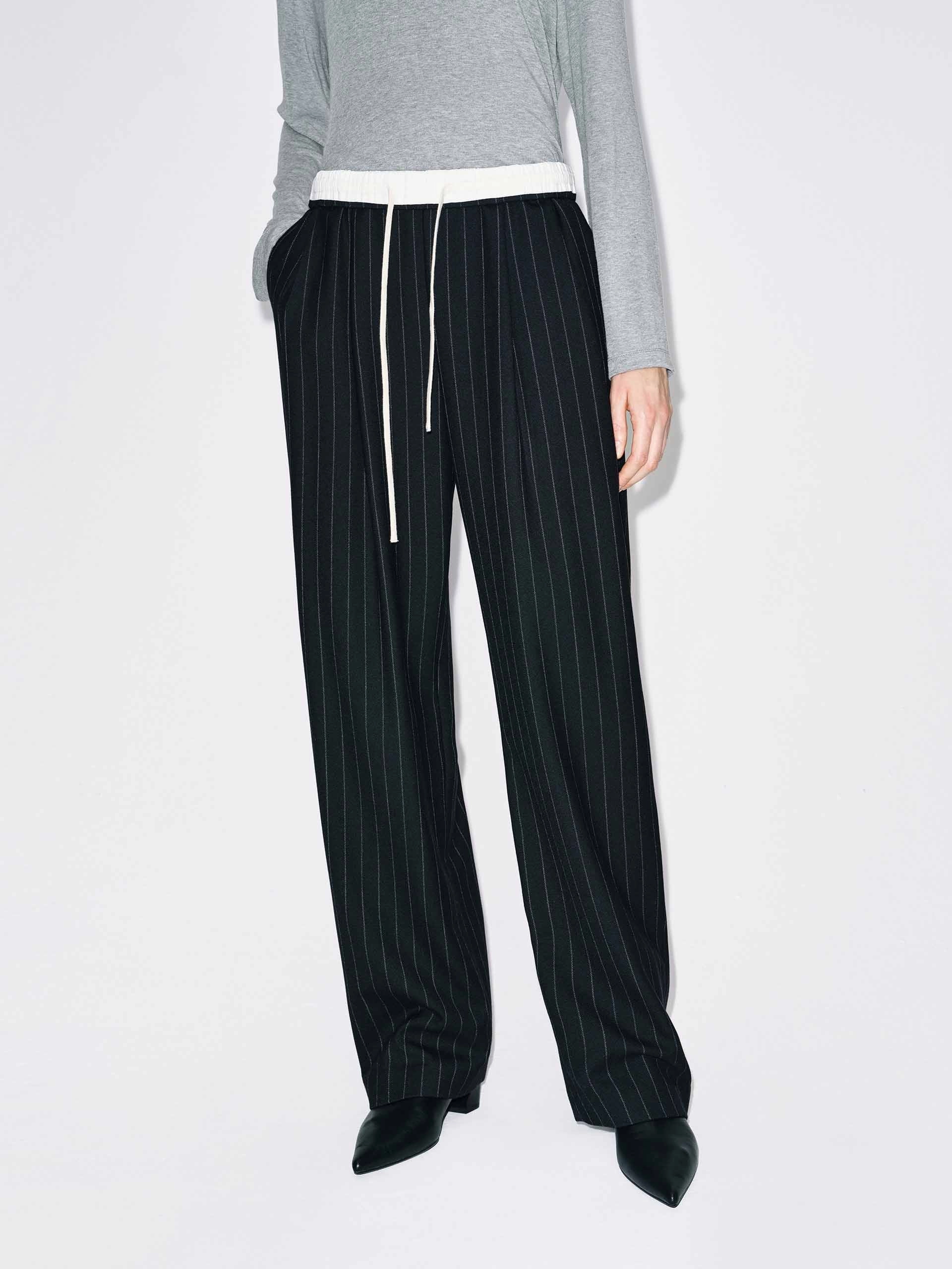 Pinstripe Drawstring Trousers Chill Style