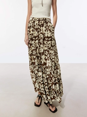 NonIrritatingSeams Comfortable Layering Flowy Floral Print Skirt