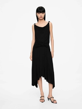 Flowy Hem Sleeveless Dress Chic and Cozy Wear