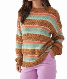 Winter Styling Floyd Slouchy Knit Sweater In Chipmunk