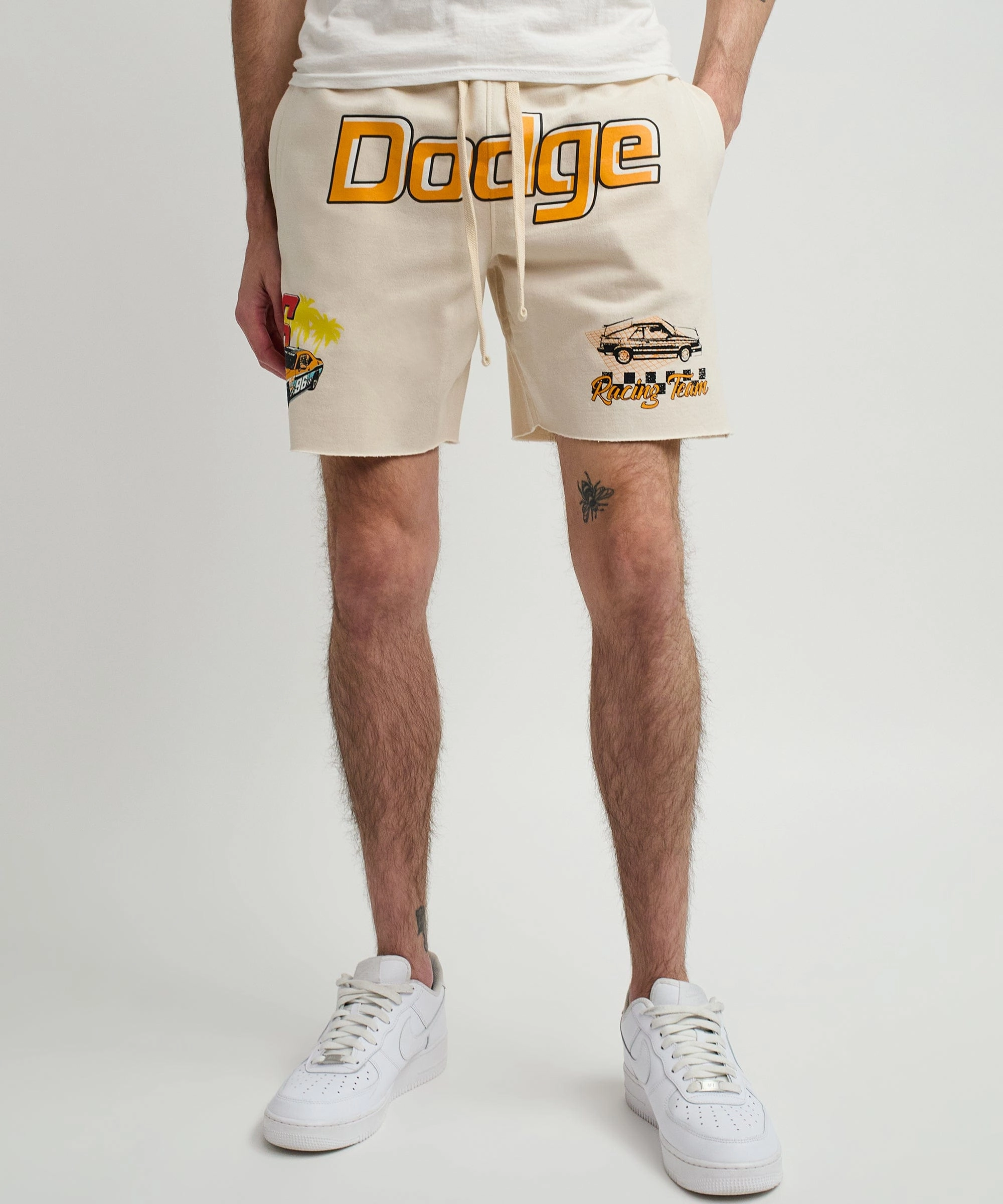 Dodge '96 Shorts - Cream Garment Dyed Finish Chic Cardigan
