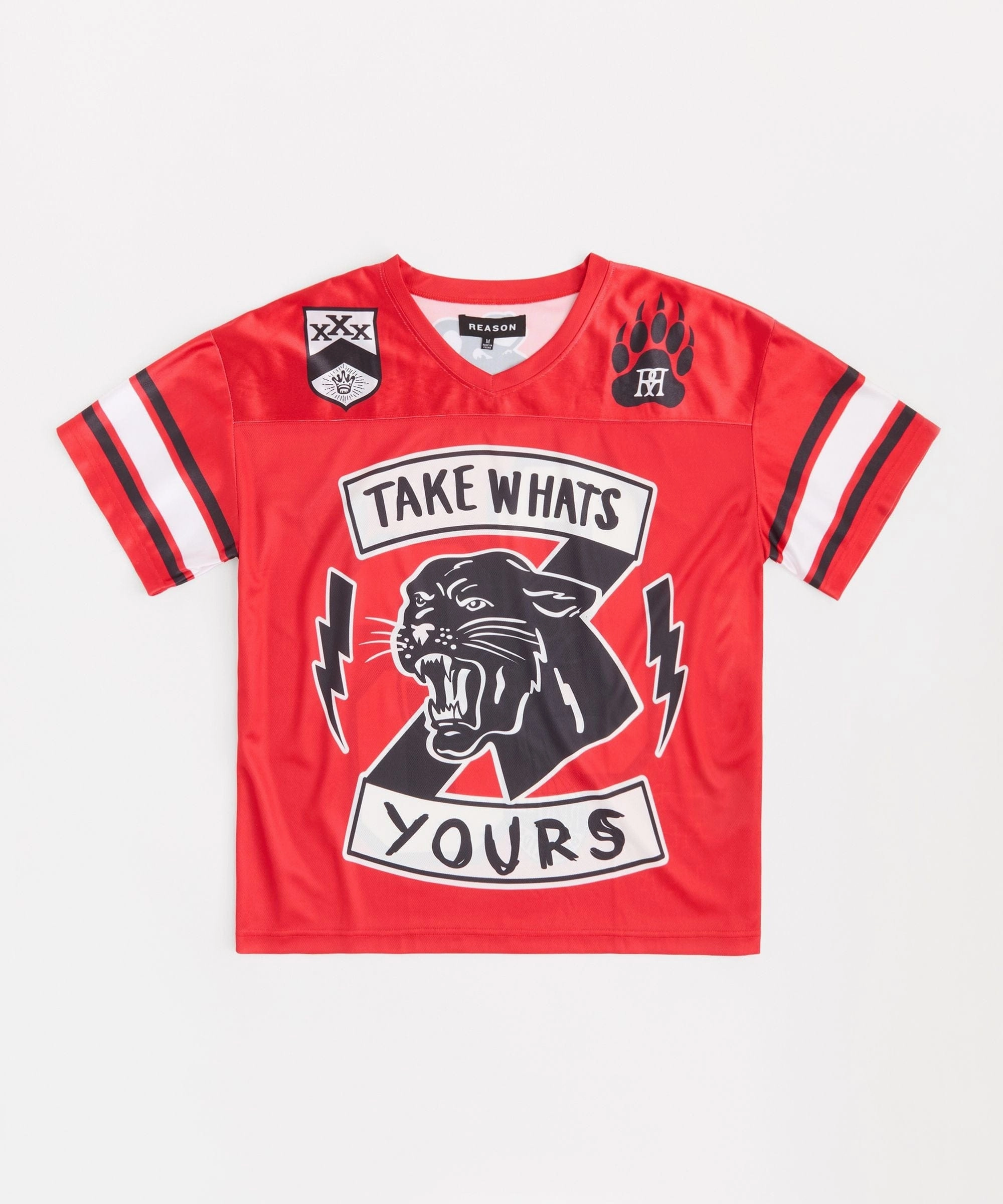 VentilatedArmholes Casual Button-Down Football Jersey - Red