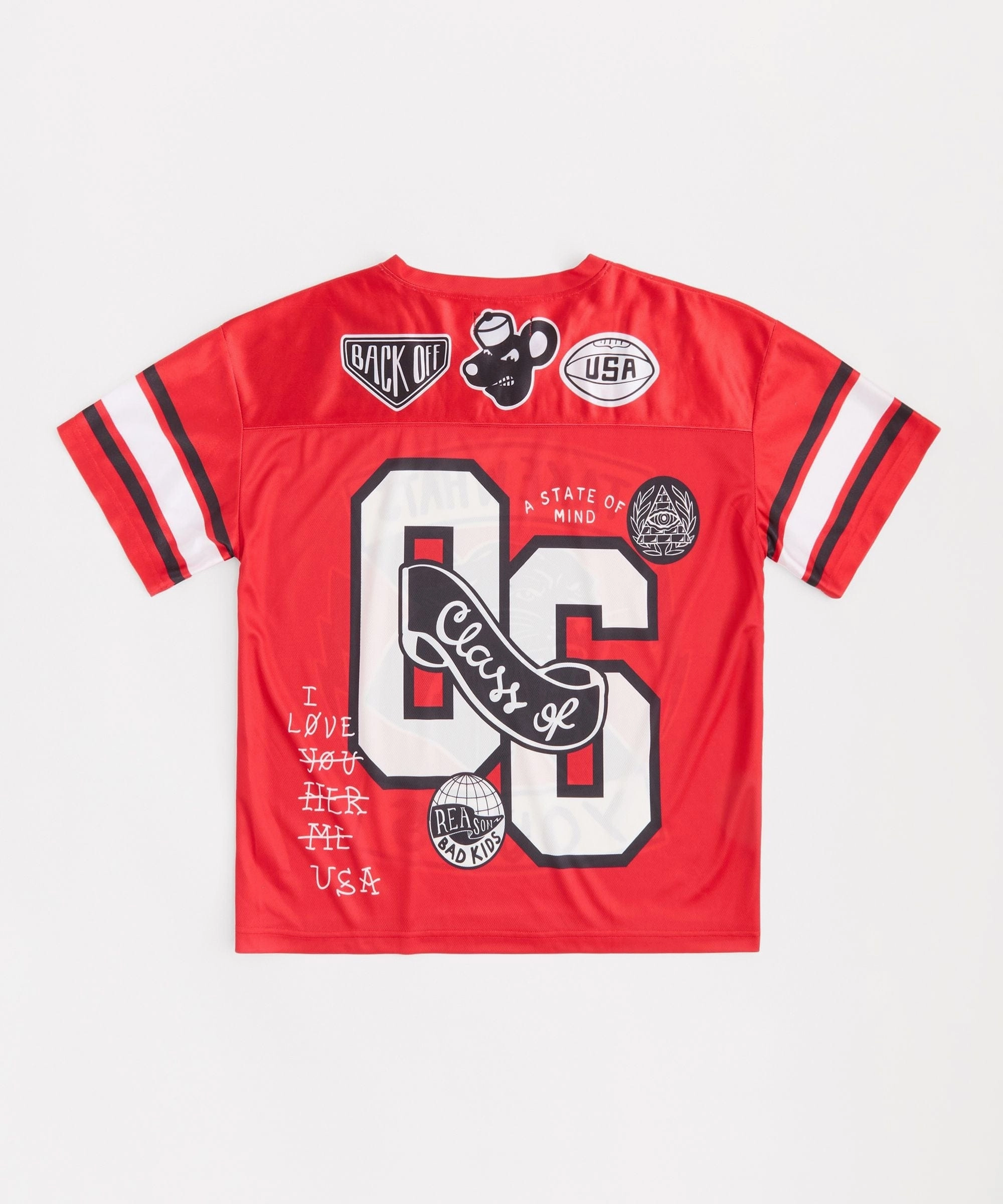 Soft Cotton Sustainable Manufacturing Football Jersey - Red