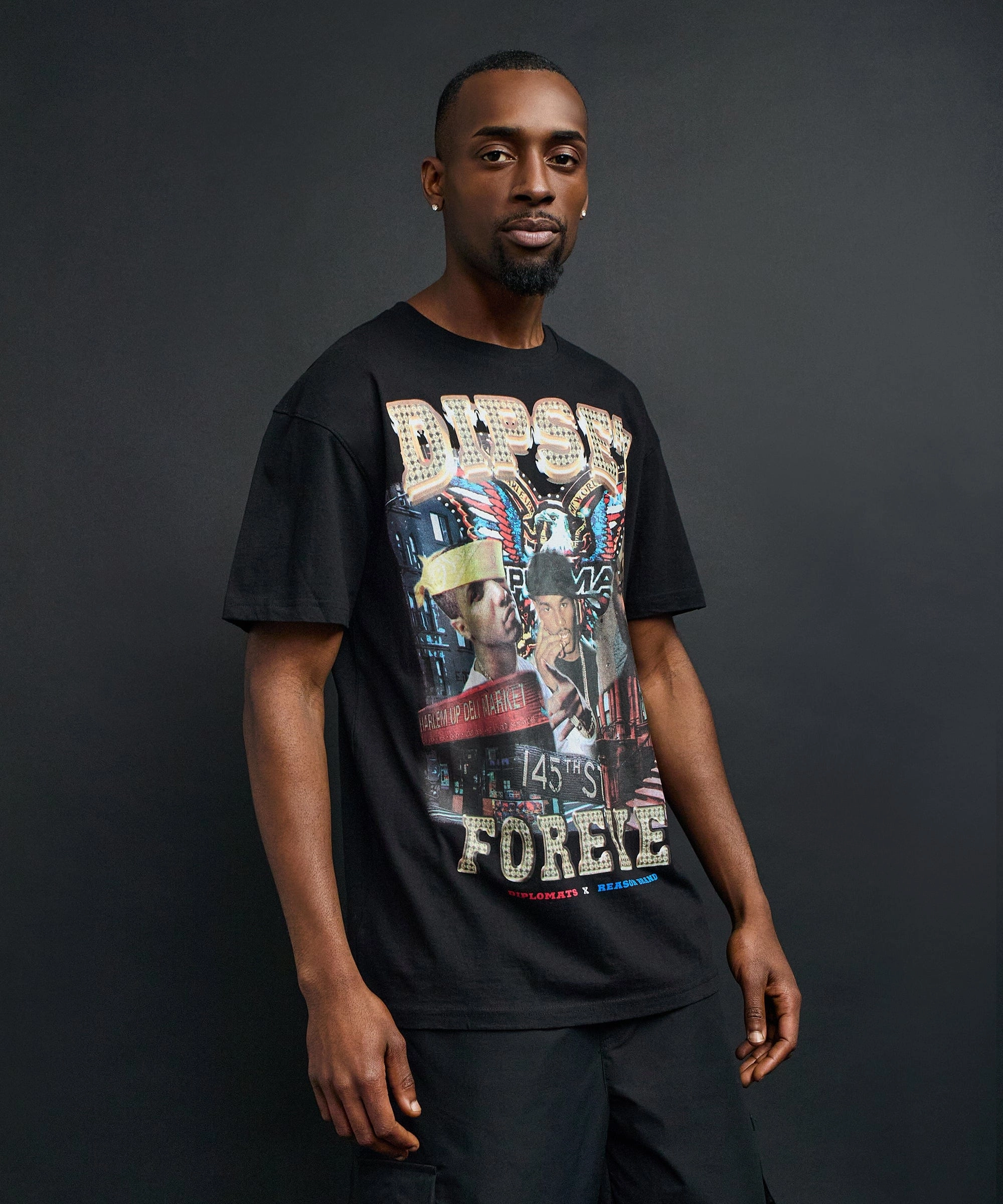 Forever Short Sleeve Tee - Black Sandwich Mesh Panel Structure