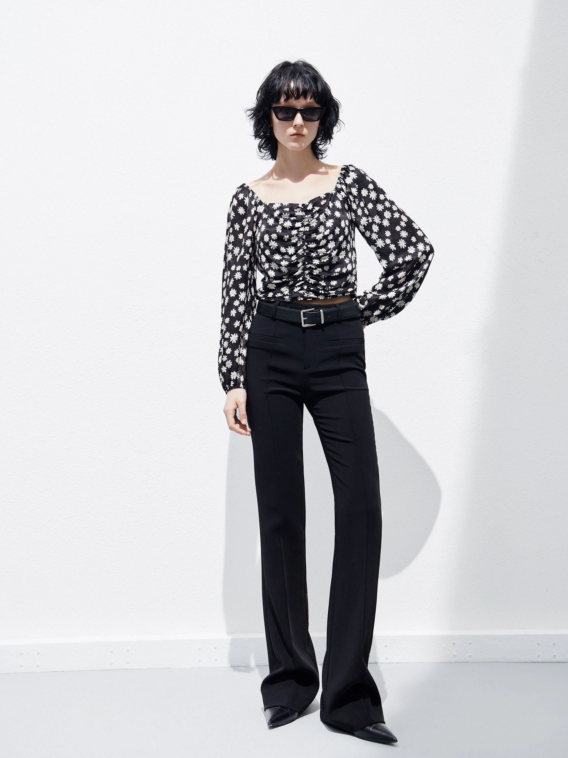 Reflective details Slim Fit Tailored Pants