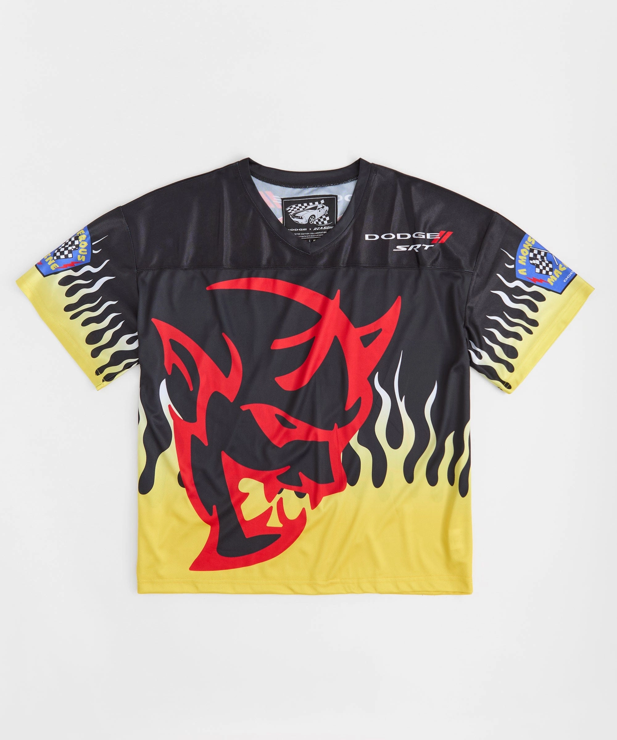 Dodge Demon Football Jersey - Black Eco Friendly Dye Process
