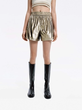Modern Fit Winter Ready Elasticated Waist Glossy Shorts