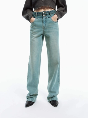 City Walk Bold Look Street Ready Frayed Seam Straight Jeans