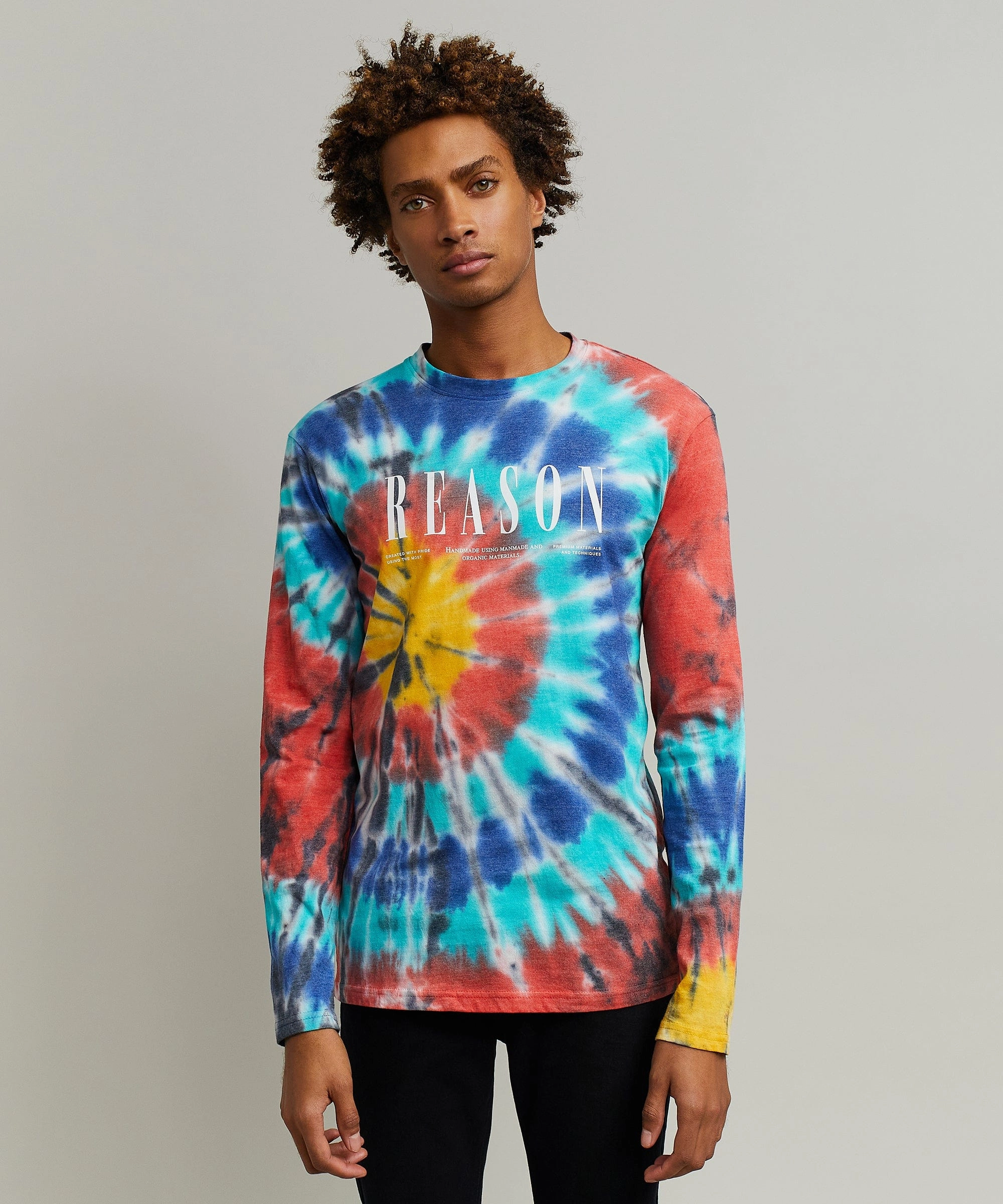 Freedom Tie Dye Long Sleeve Logo Tee Wear Resistant Fabric