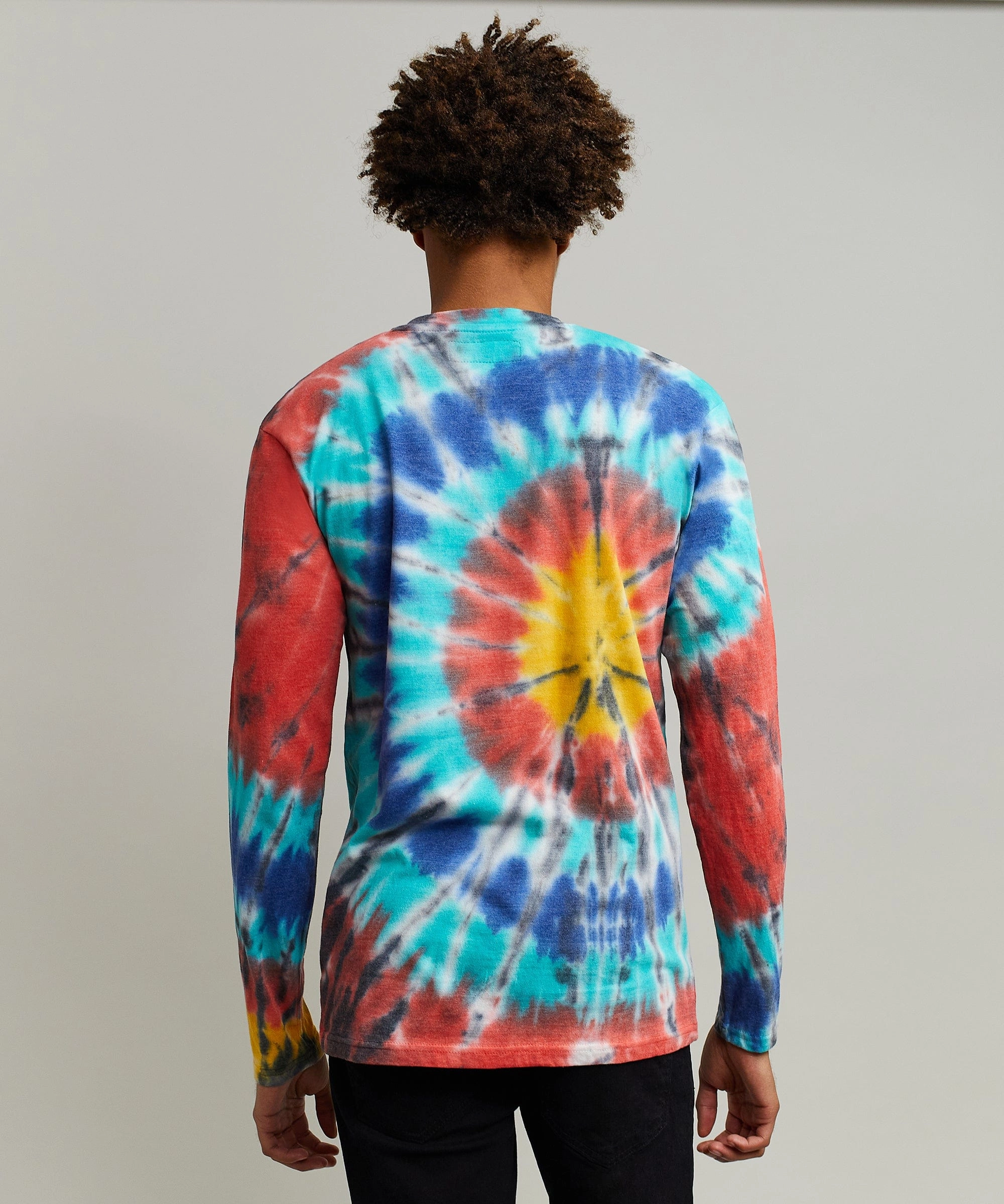 Softened Edges FrictionResistant Trim Freedom Tie Dye Long Sleeve Logo Tee