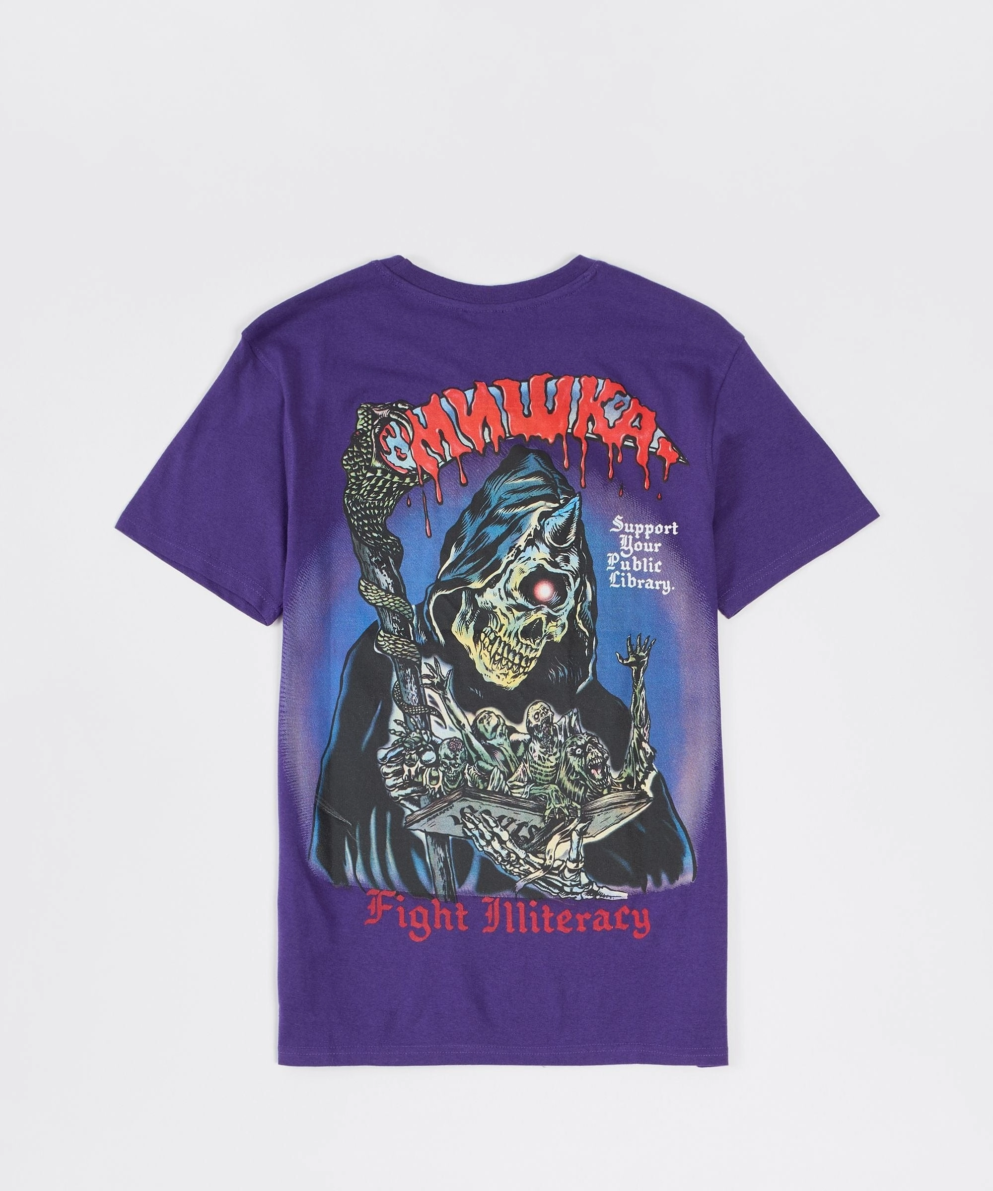 Mishka Fight Illiteracy Short Sleeve Tee - Purple DurableZipper