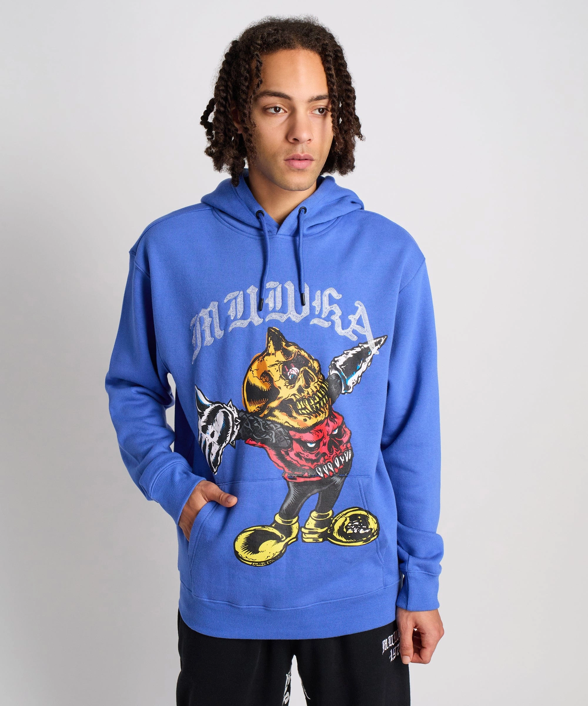 WaterResistant FoldableFeature Mishka Cyco Bootleg Hoodie - Blue