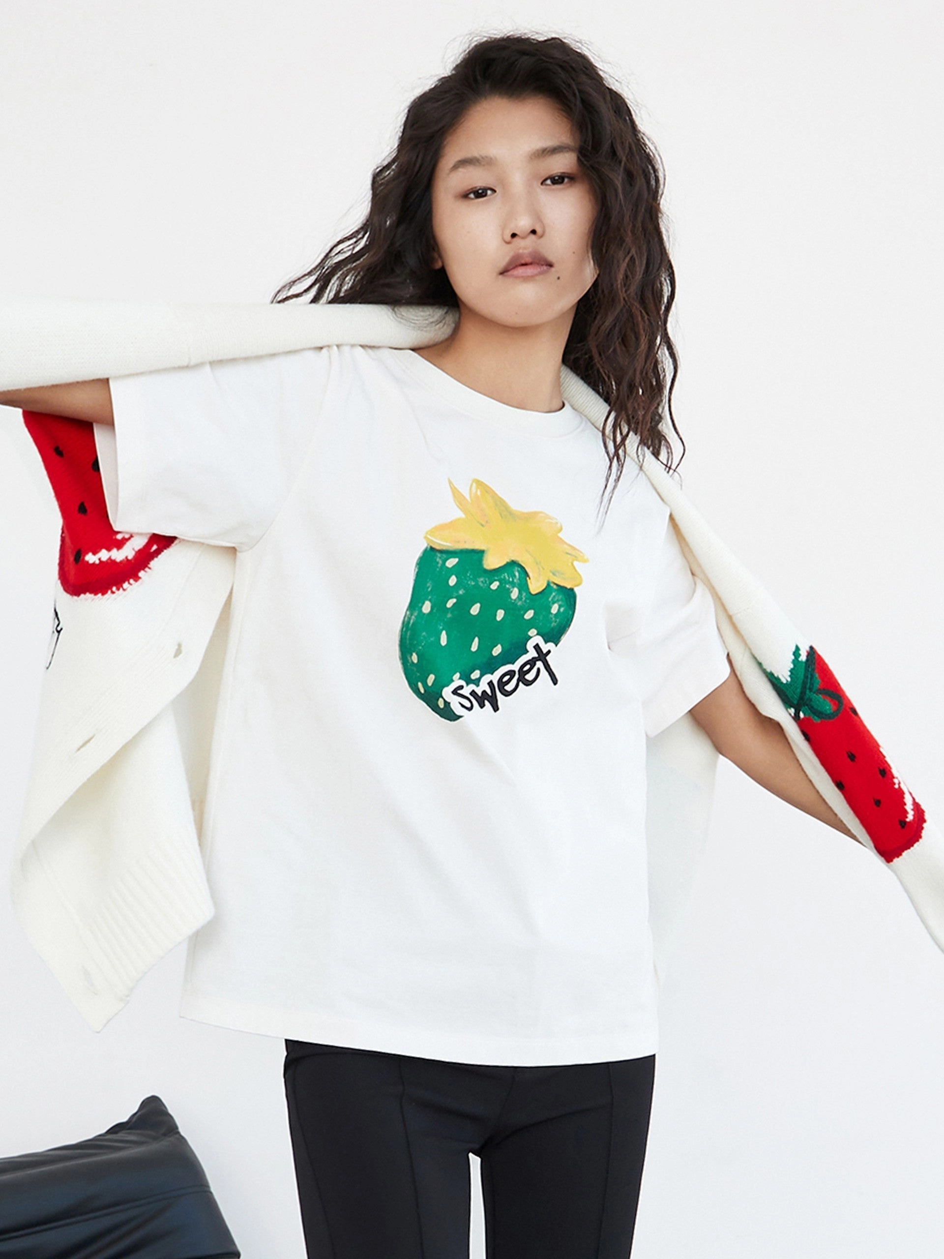 Pattern Print Cotton T-shirt Light Style Trend
