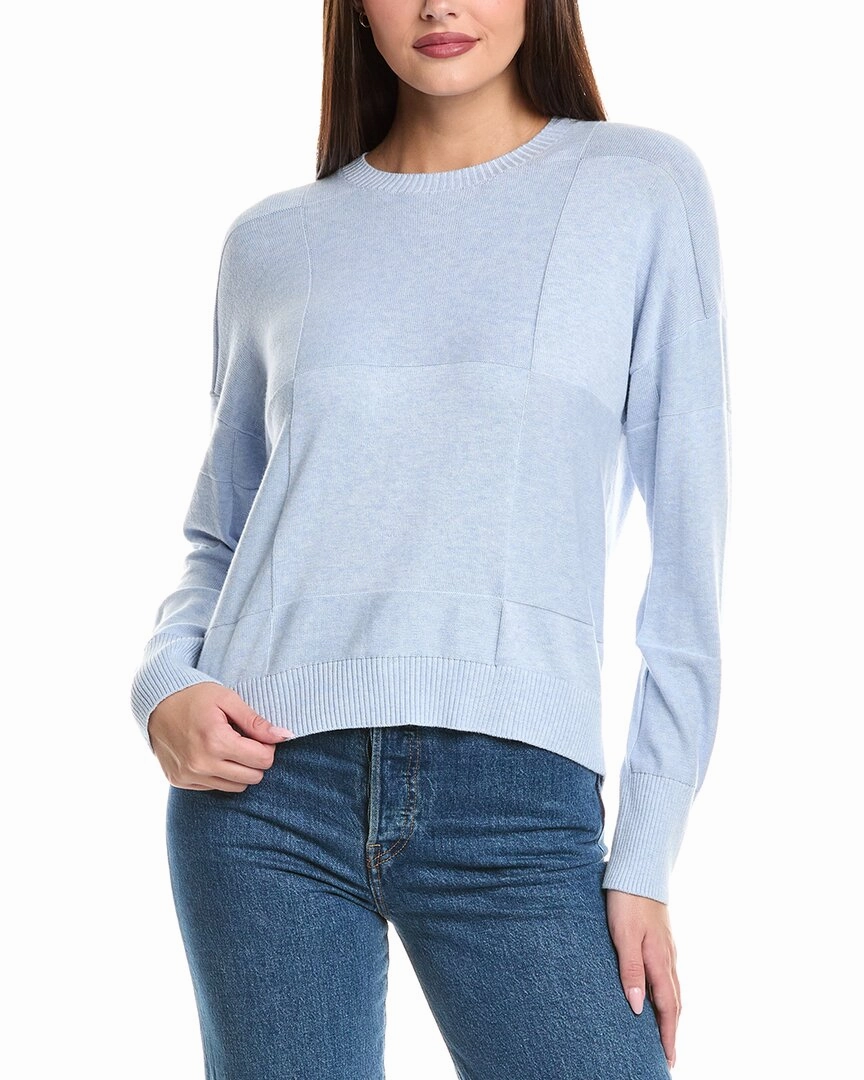 WISPR Textured Checkerboard Silk-Blend Sweater Classic Knit Comfy Feel