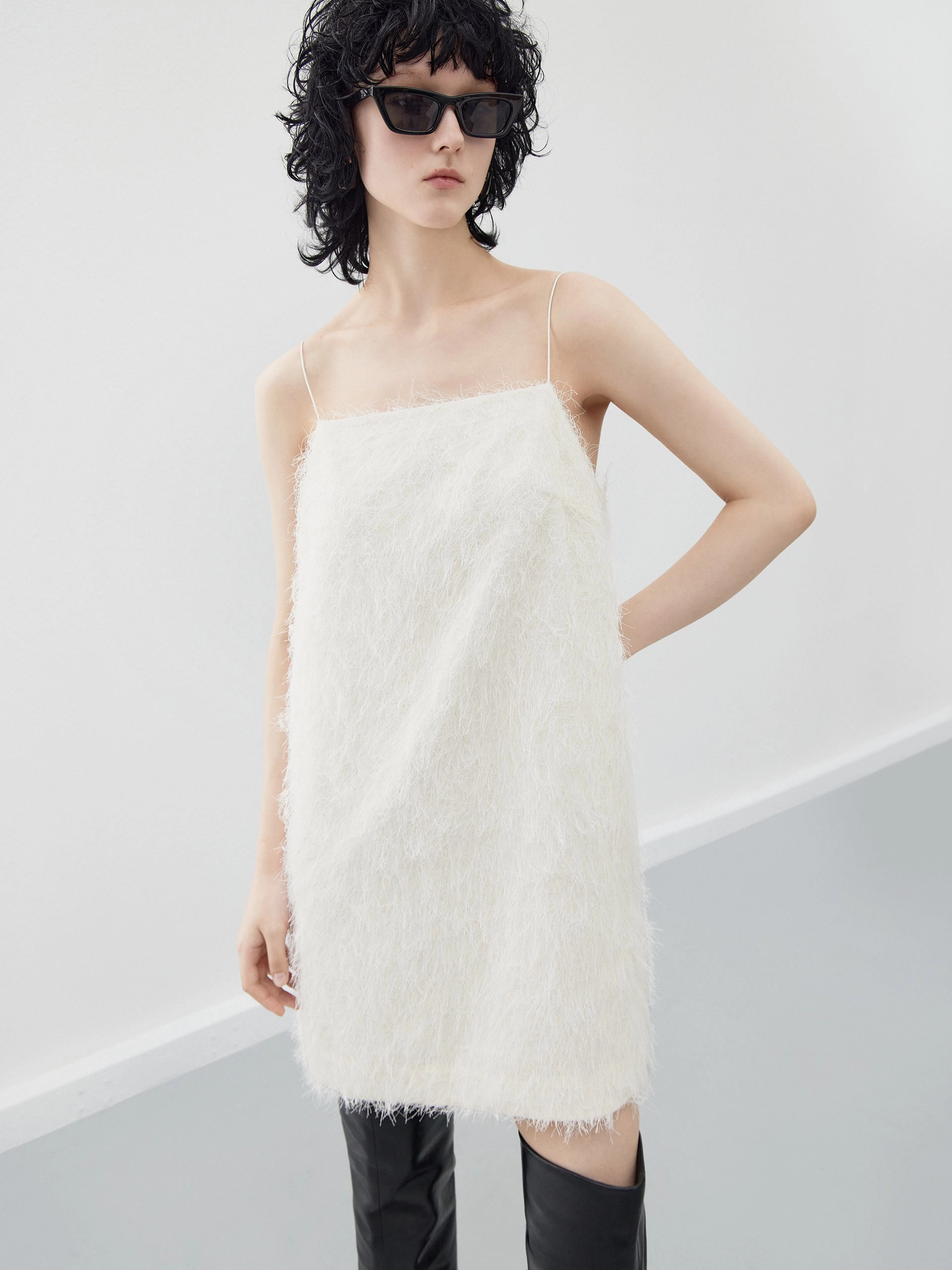 Fringe Detail Cami Dress Air Comfort Match Quick