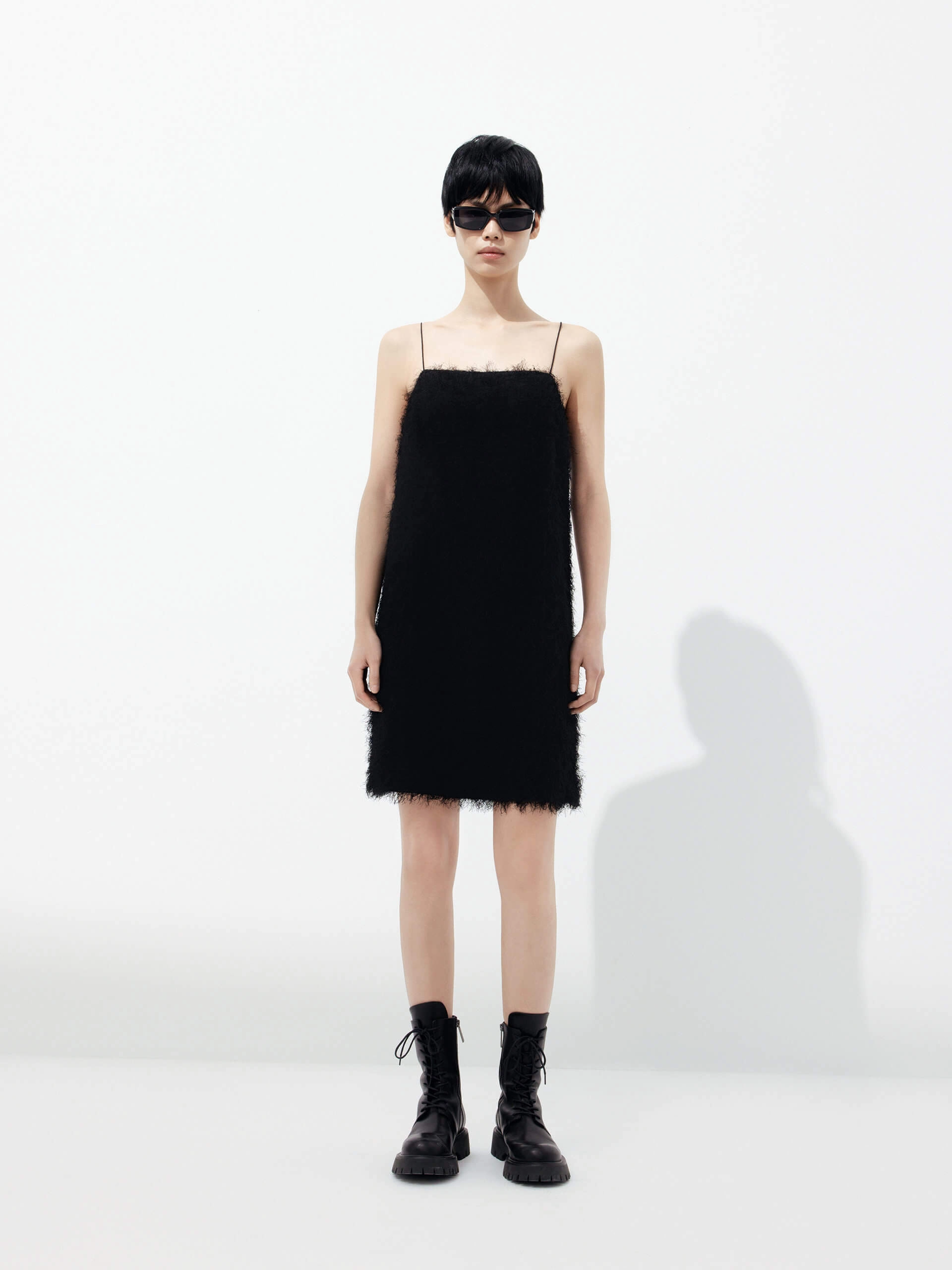 Fringe Detail Cami Dress Sleek Comfort Minimalist-Trend