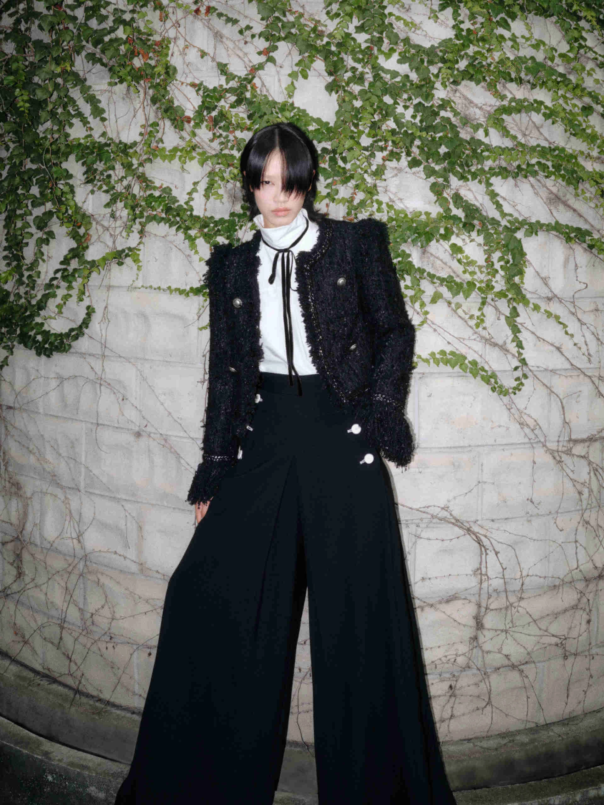 PerimeterStructuralBoning Fringed Detail Tweed Jacket