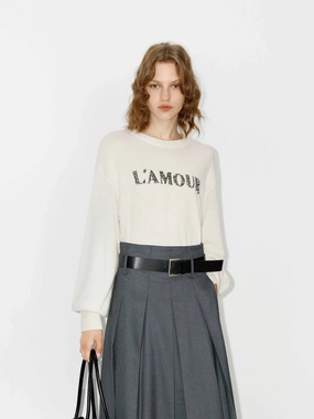 Button Down Collar Style Front Letter Loose Top