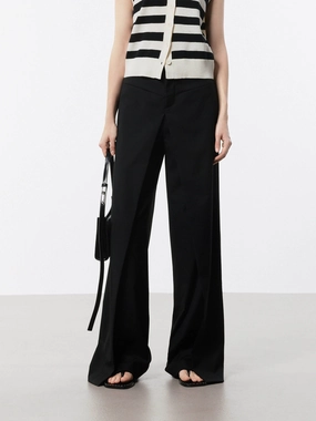 Breathable Performance Wear Warm Fit Front Pleated Straight Pants