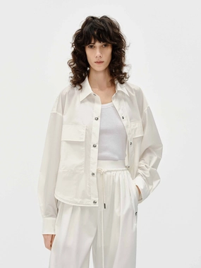 Front Pocket Short Jacket Foldable Shoulder Straps