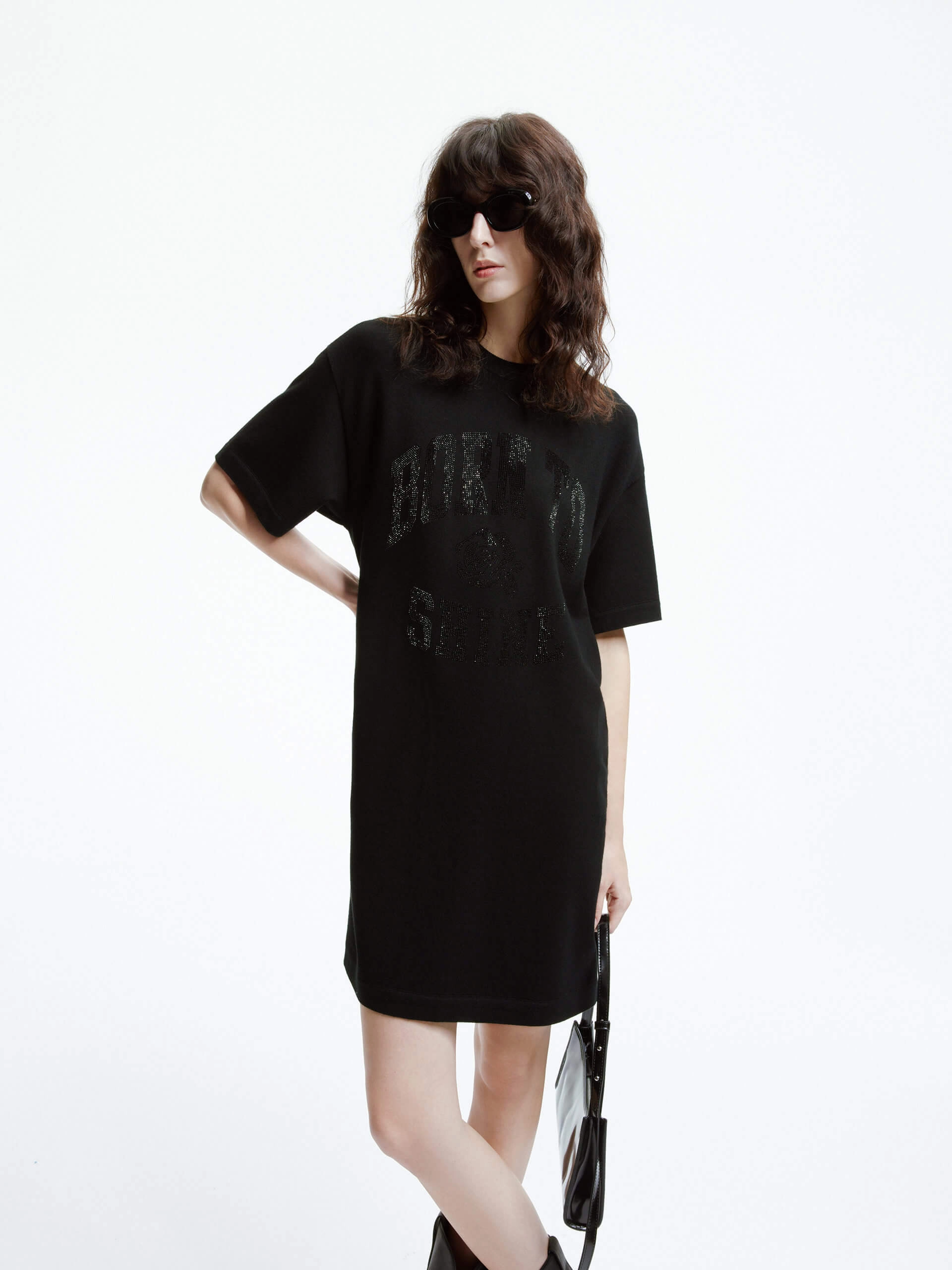 Front Sequins T-shirt Dress Noble Aura Perfect Layering