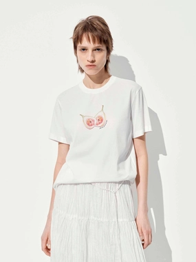 Fruit Print Cotton T-shirt Simple Fashion