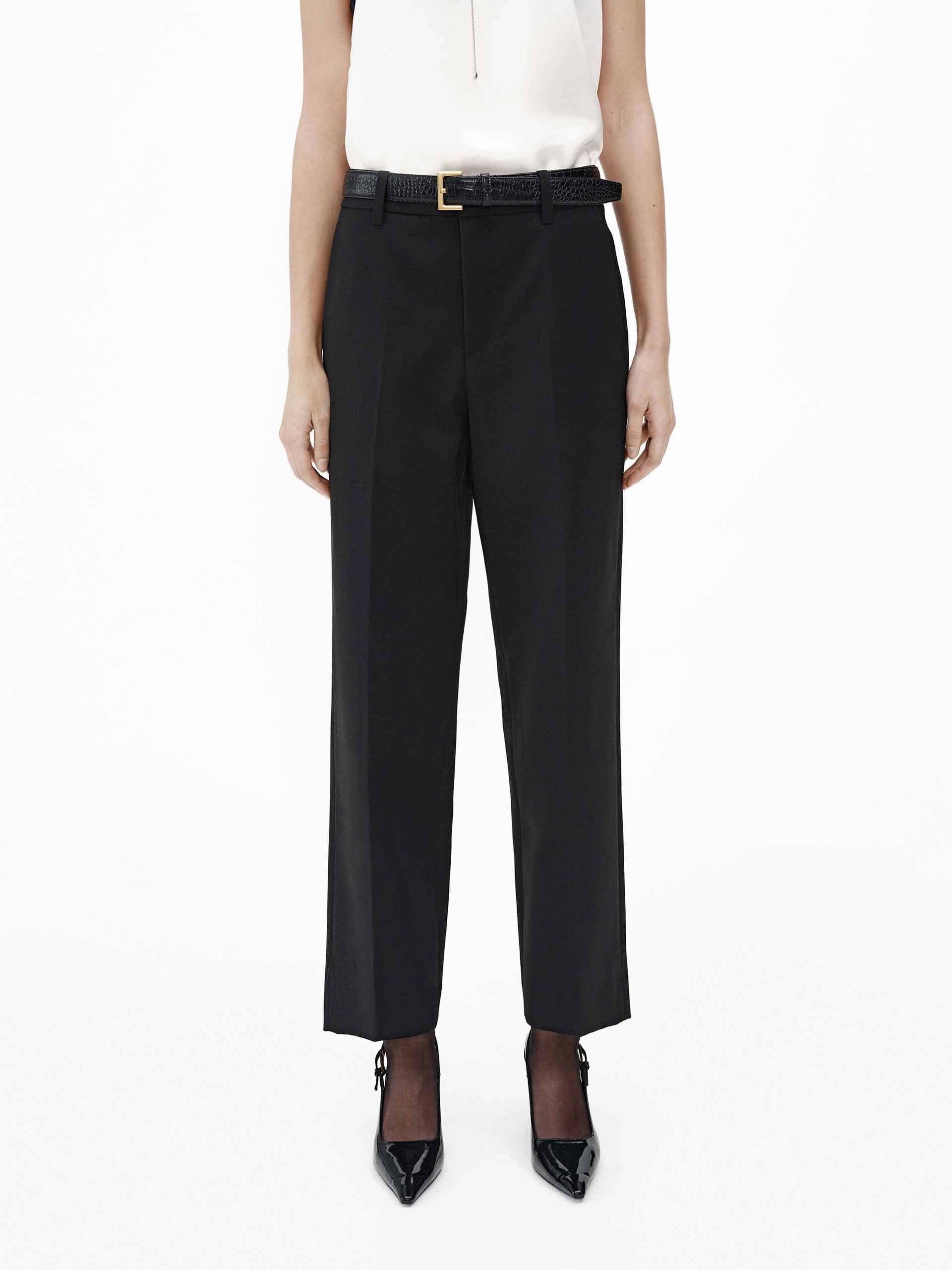 Relaxed Wool Straight Pants Casual Movement
