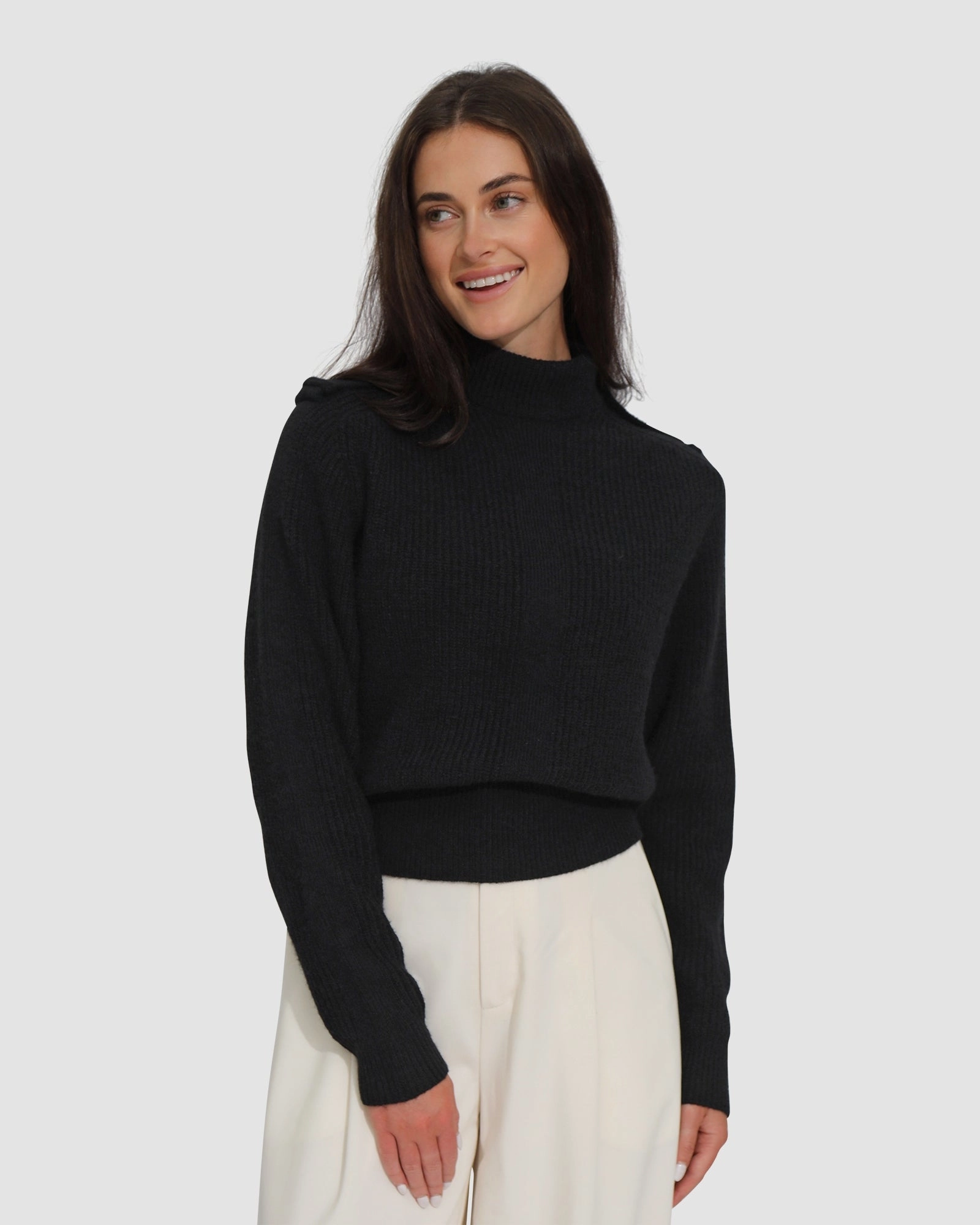 Merino Wool Drop Needle Detailing Lost & Found Knitted Sweater