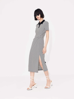 Gathered Waist Midi Dress Perfectly Fit Look