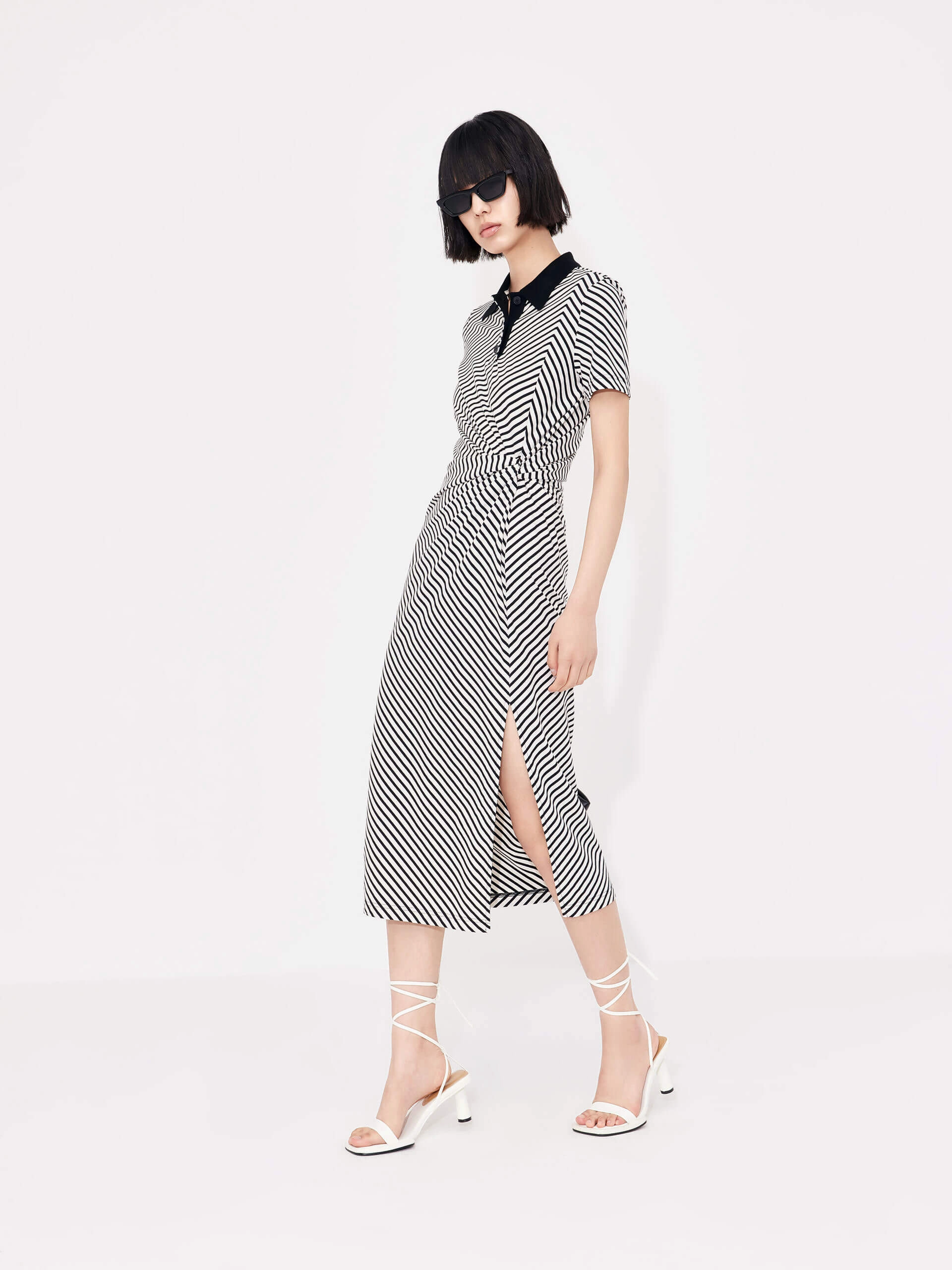 Glamorous look Day To Night Gathered Waist Midi Dress