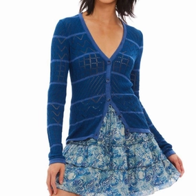 Gloria Cardigan In Navy Cold-Weather Layer