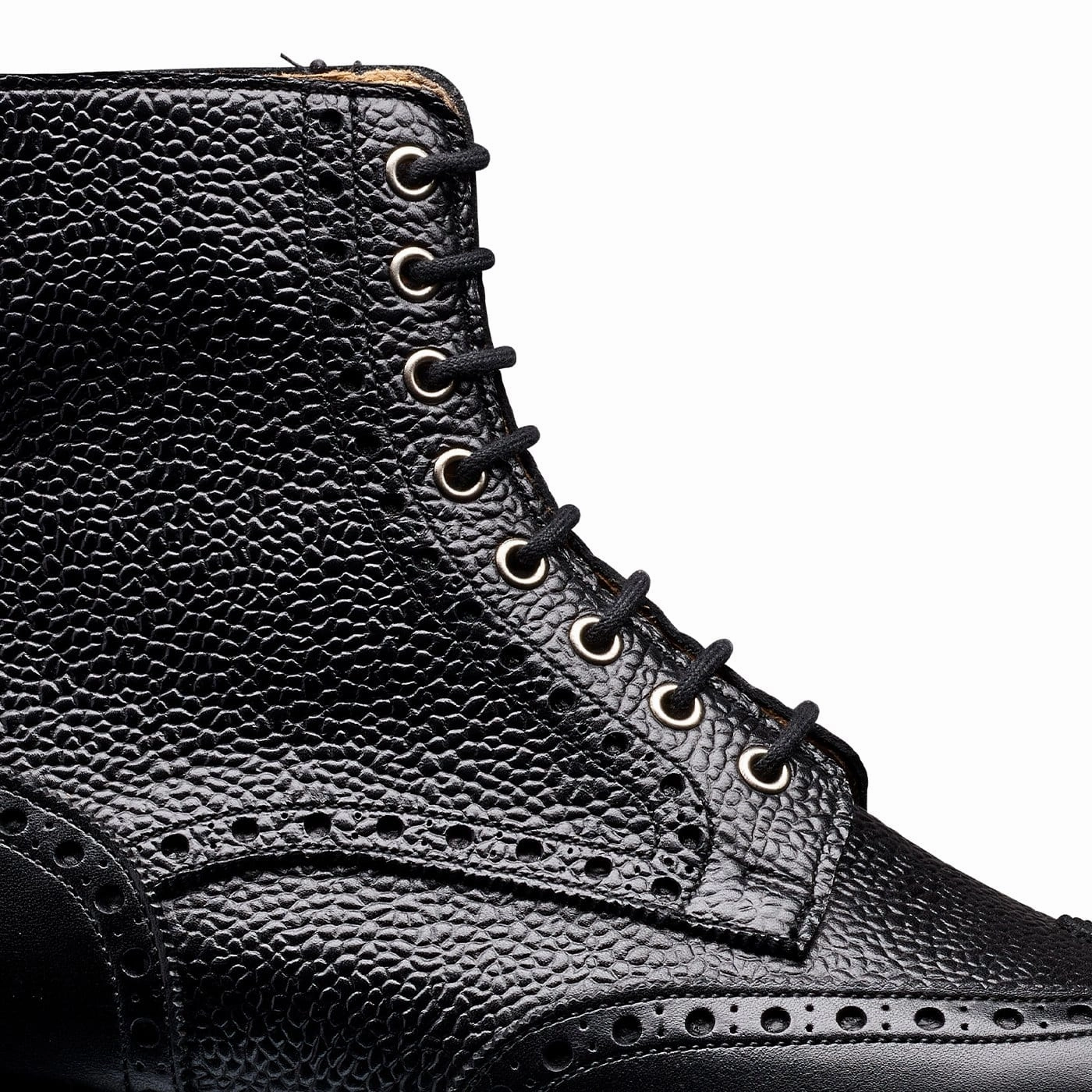 Anti-Skid Grace 2 Black Calf & Black Scotch Grain