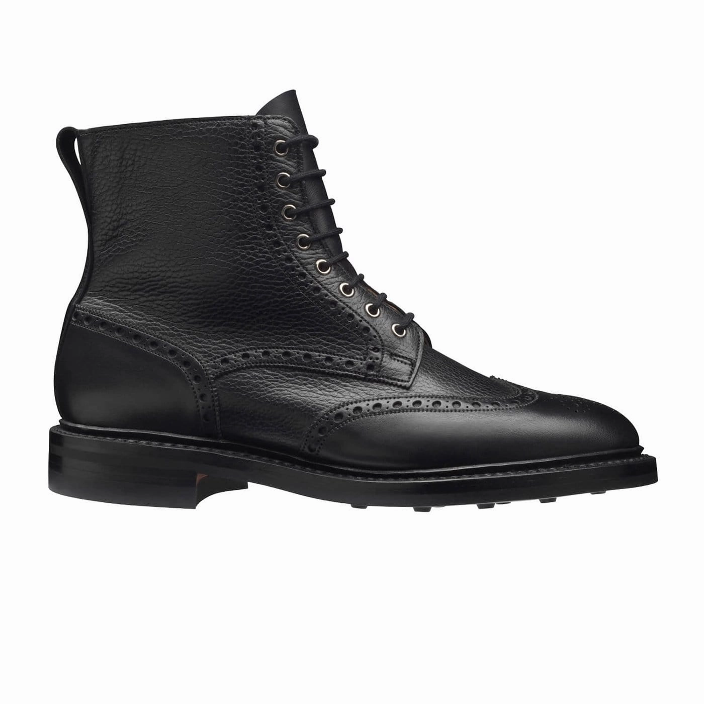 Machine washable Smooth Design Grace 2 Black Calf & Black Scotch Grain