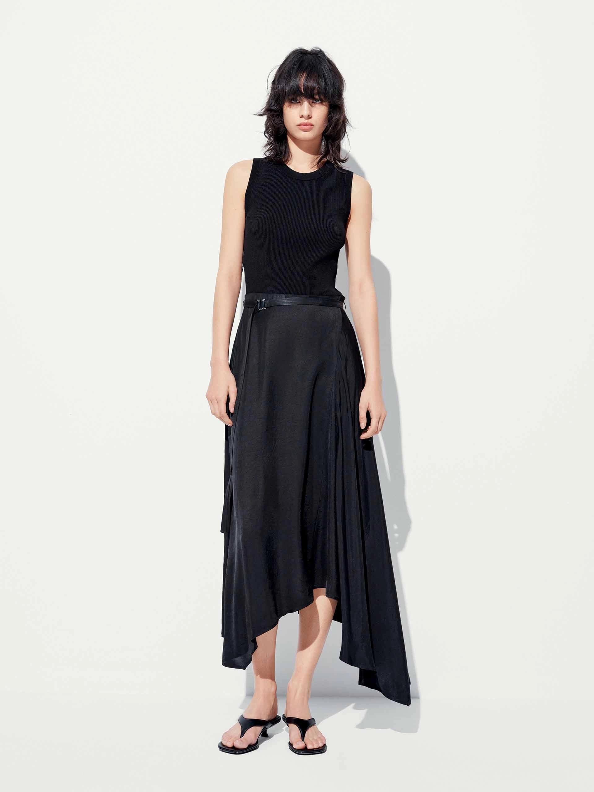 Eye Appeal Modern Twist Paneled Asymmetrical Midi Dress