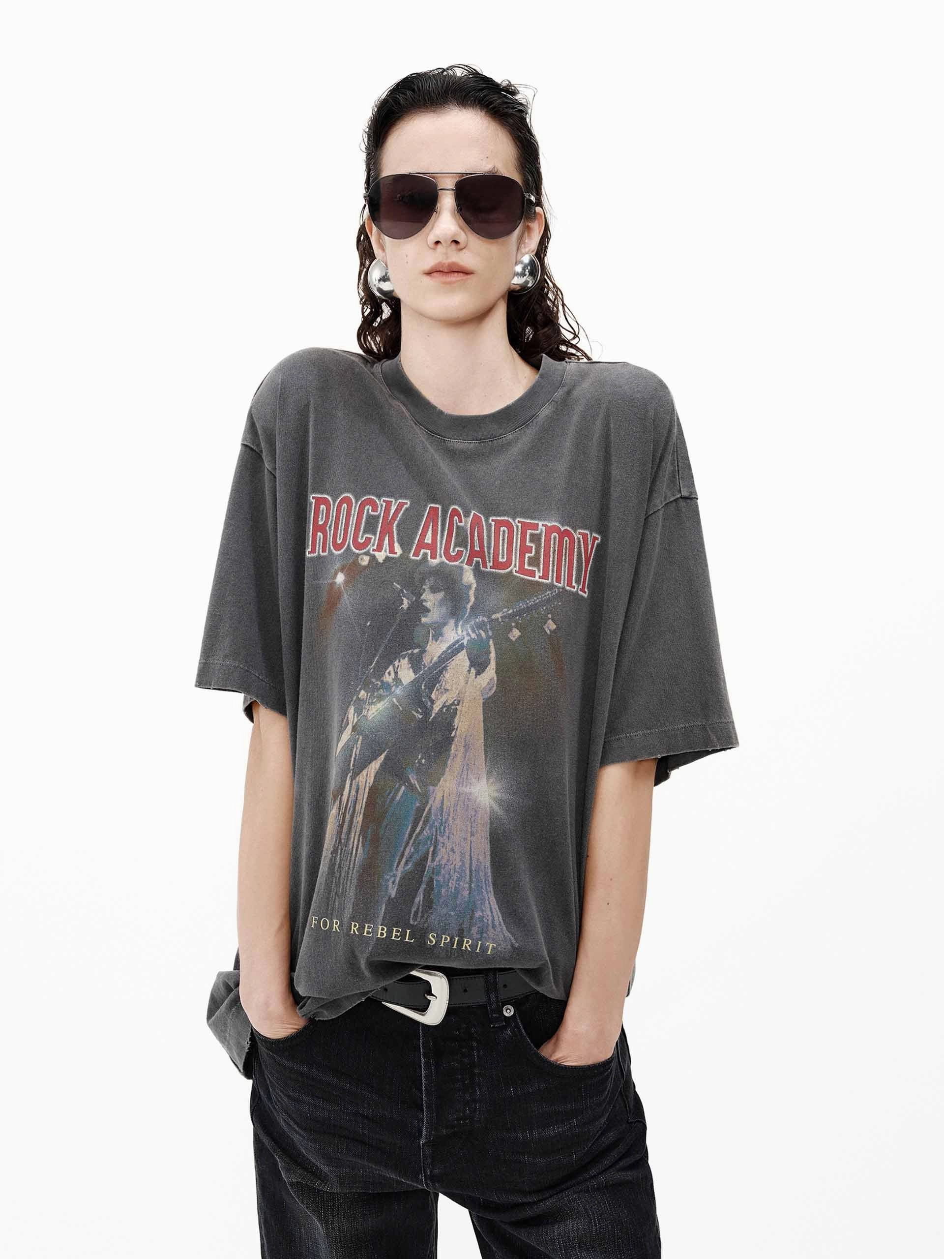 Vintage Printed Cotton T-shirt Chic Wearable