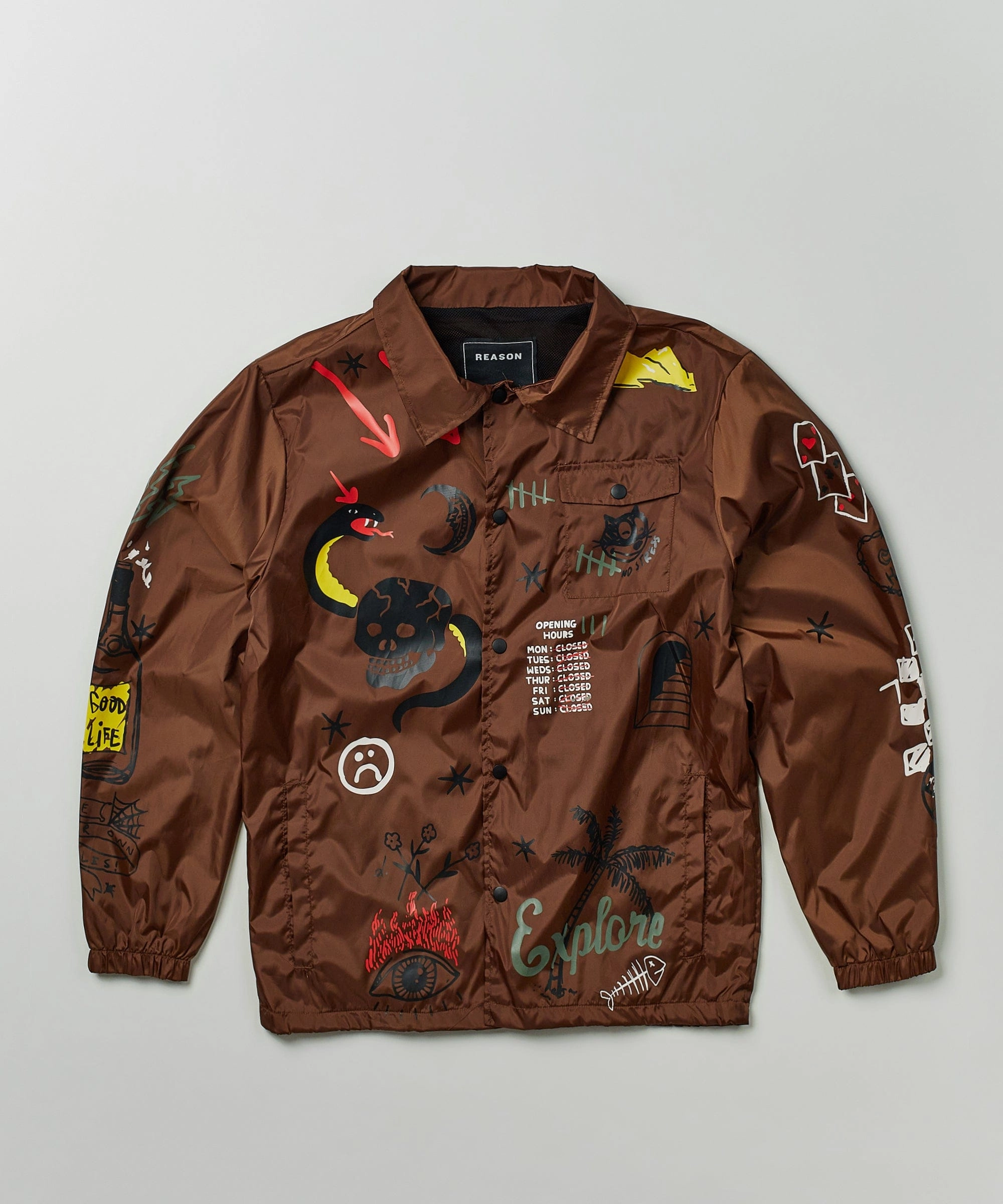 Gritty Coaches Jacket - Brown Abrasion Resistant Panels