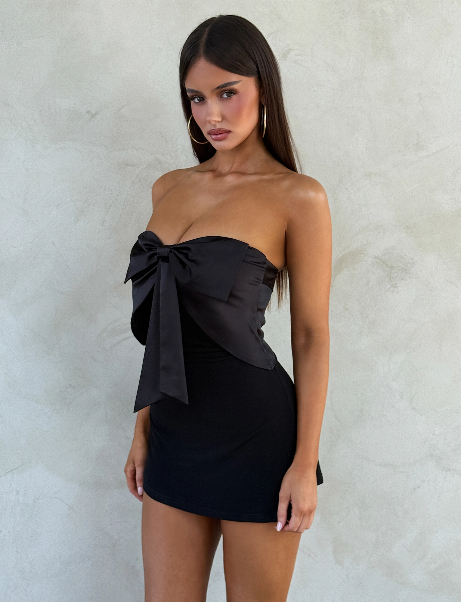 Day Fit Relaxed Comfort Look GROVE MINI DRESS - BLACK
