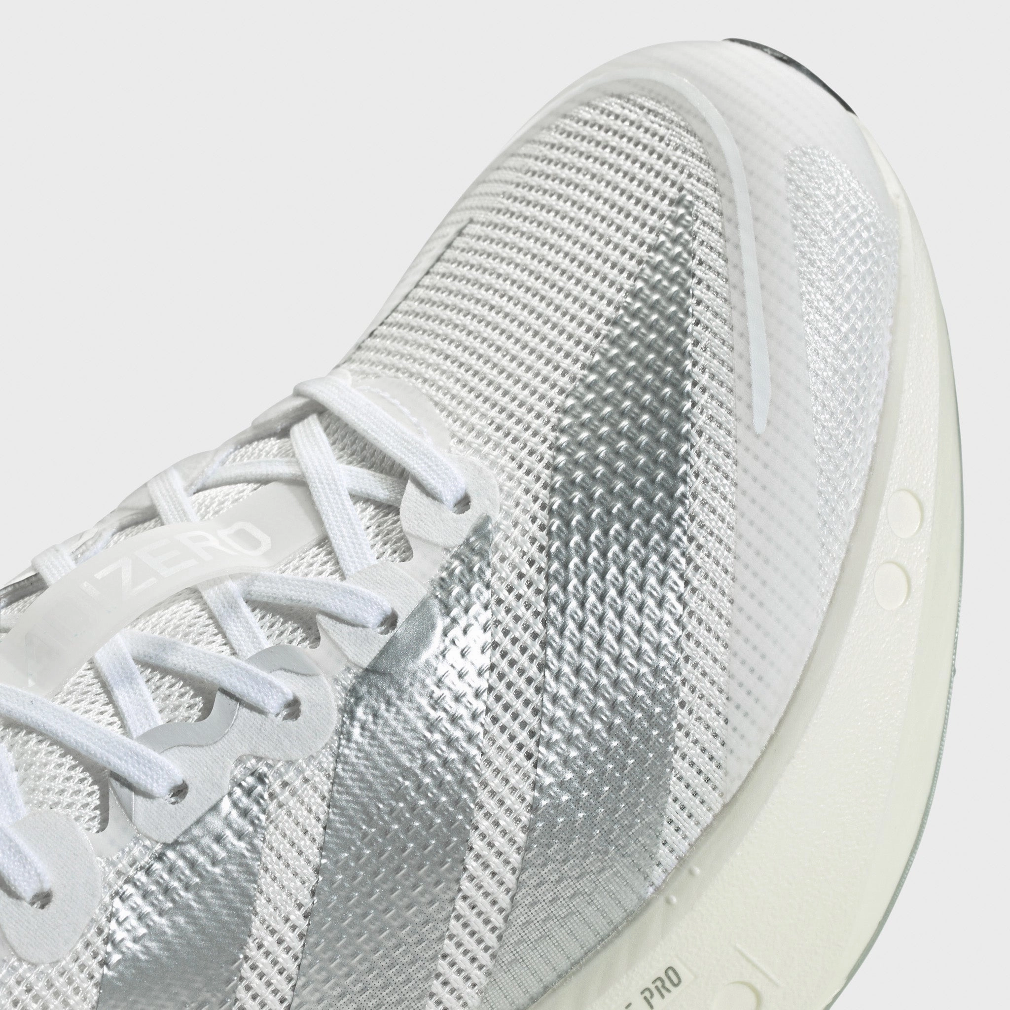 Everyday Support Ultra Bounce Foam Core adidas Women's Adizero Boston 13 White / Matte Silver - Dash Grey