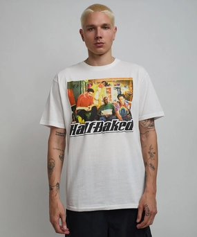 Bound Edges SlipResistant Half Baked Couch Short Sleeve Tee - White