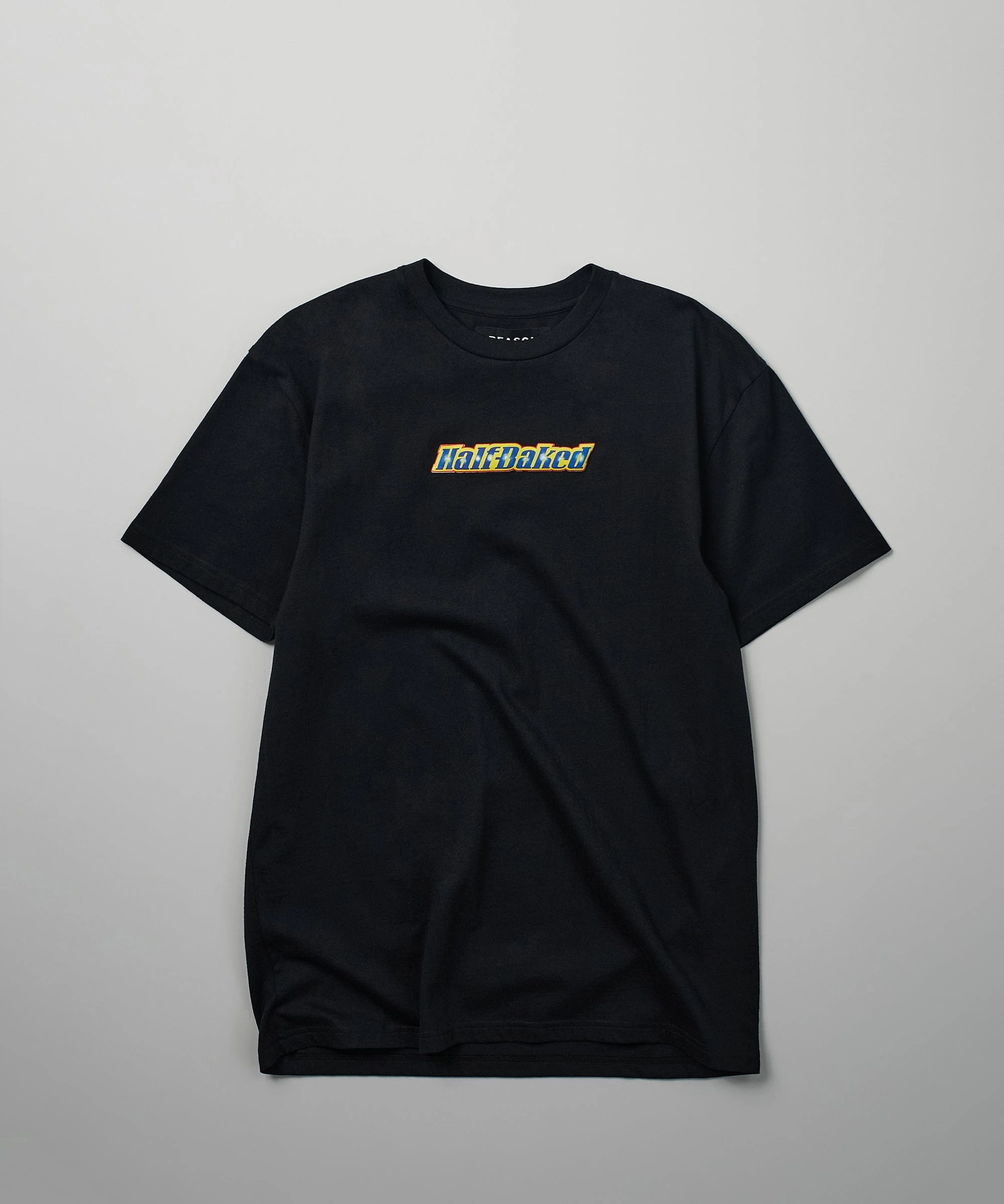 Half Baked Logo Short Sleeve Tee - Black TexturedSurface Tagless Design