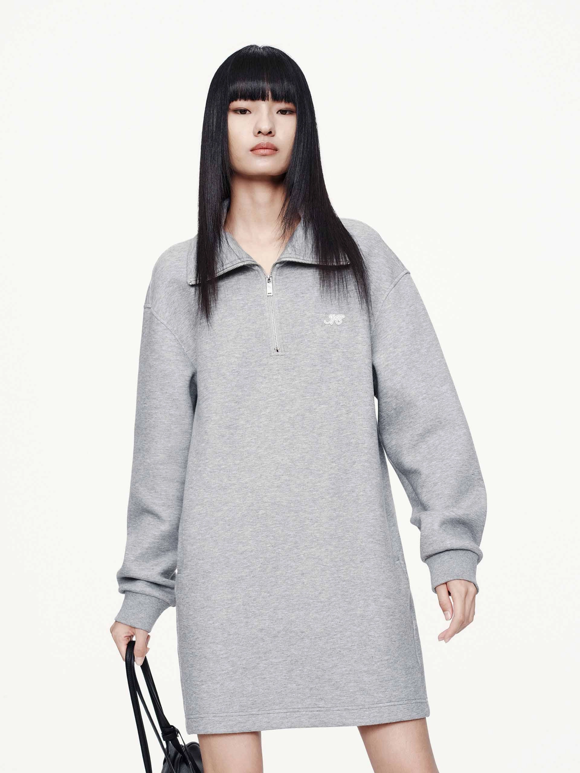Half Zipper Jumper Dress Shape Retention