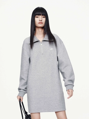 Half Zipper Jumper Dress Shape Retention