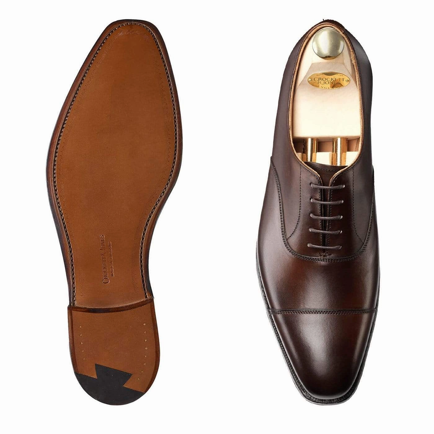 Hallam Dark Brown Burnished Calf Comfortable Walk Shoes