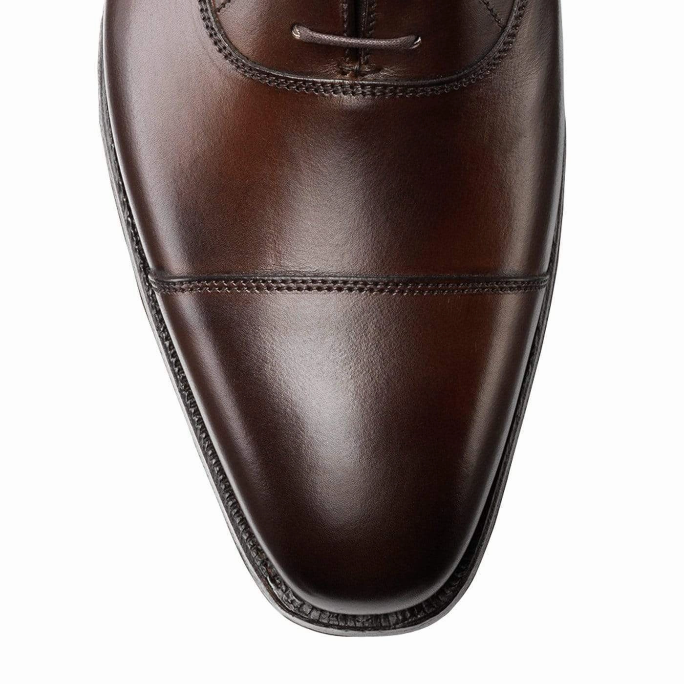 Hallam Dark Brown Burnished Calf Glossy Layer Working Professional Comfortable Office Lace-ups