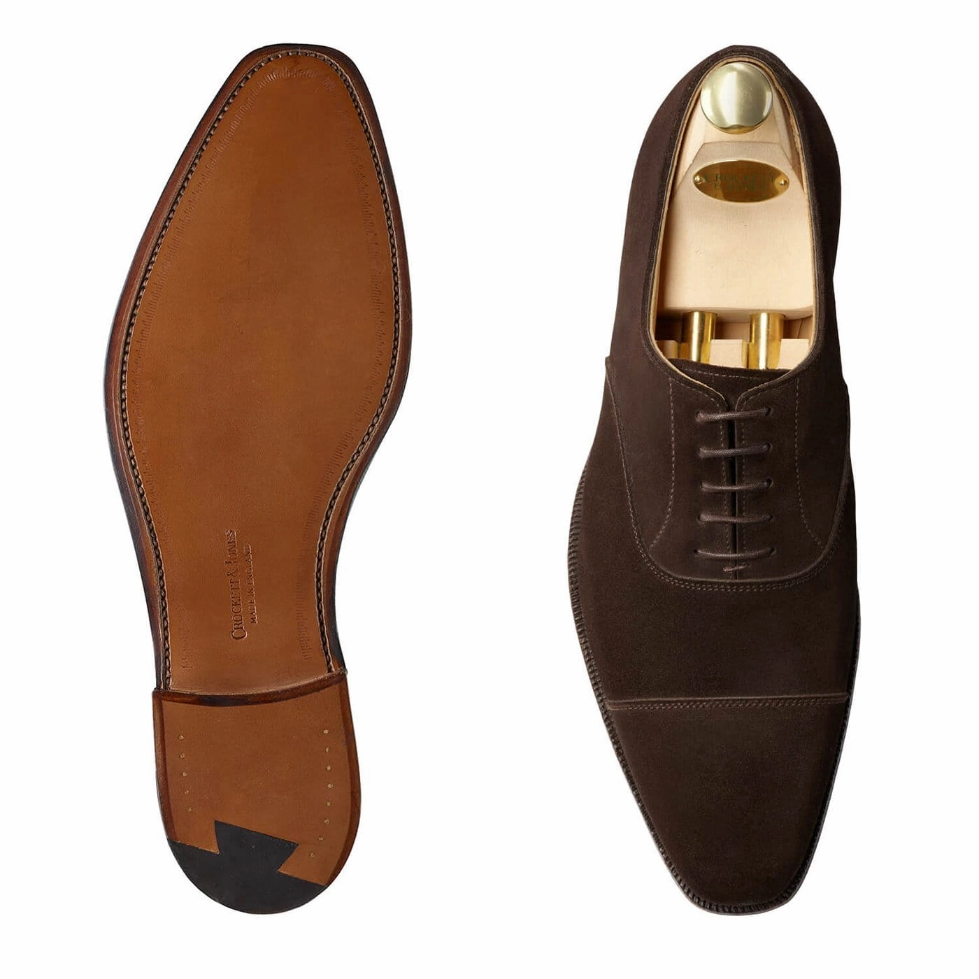 Traditional Design Polished Look Clean Looker Hallam Espresso Calf Suede