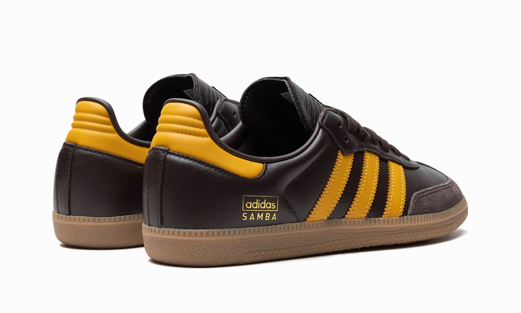 Parent Jog Auxetic Knit Fabric Samba OG "Dark Brown Preloved Yellow"