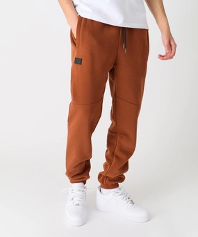 AntiPillingFabric Rest Easy Haram Slim Fit Fleece Jogger With Zip Detail - Brown