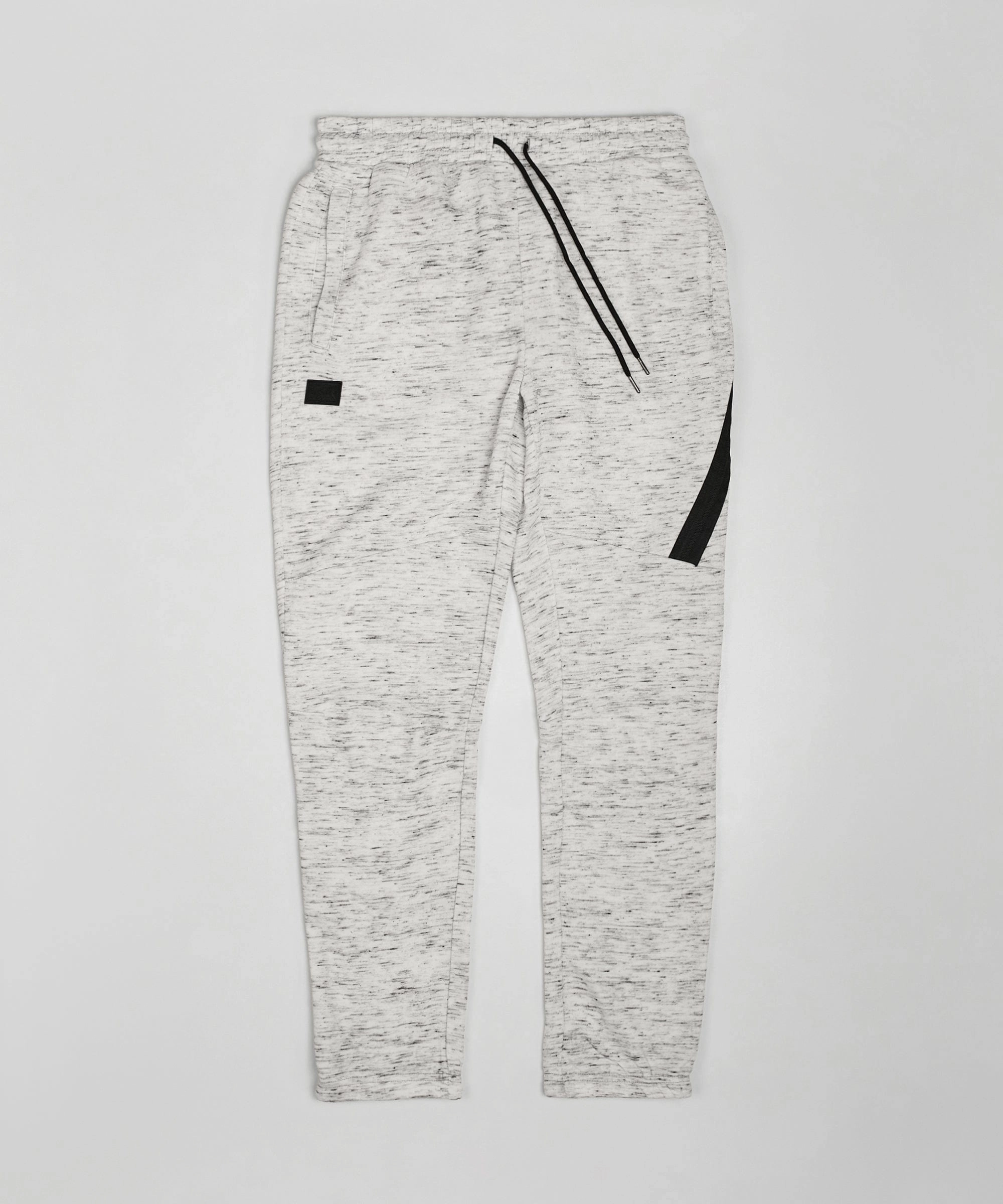Tight Waist Performance Design Fit Haram Slim Fit Fleece Jogger With Zip Detail - White